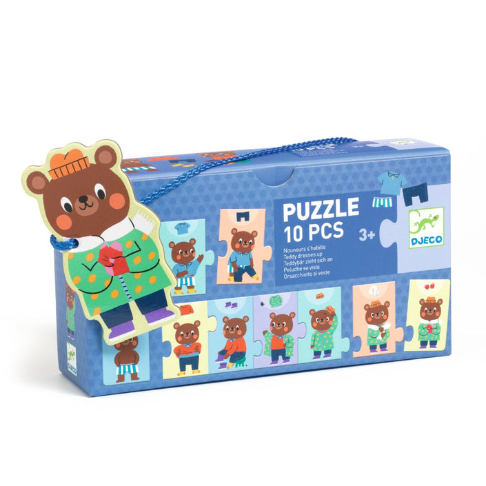 DJECO puzzel Teddy kleedt zich aan 3jr 10 stks 3070900082748 a
