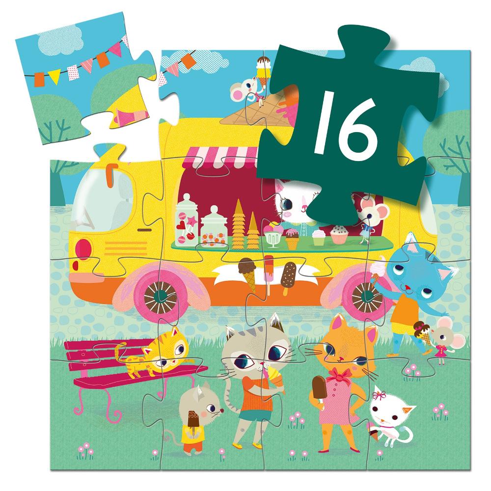 DJECO puzzel ice cream truck 2 jr / 16 stks