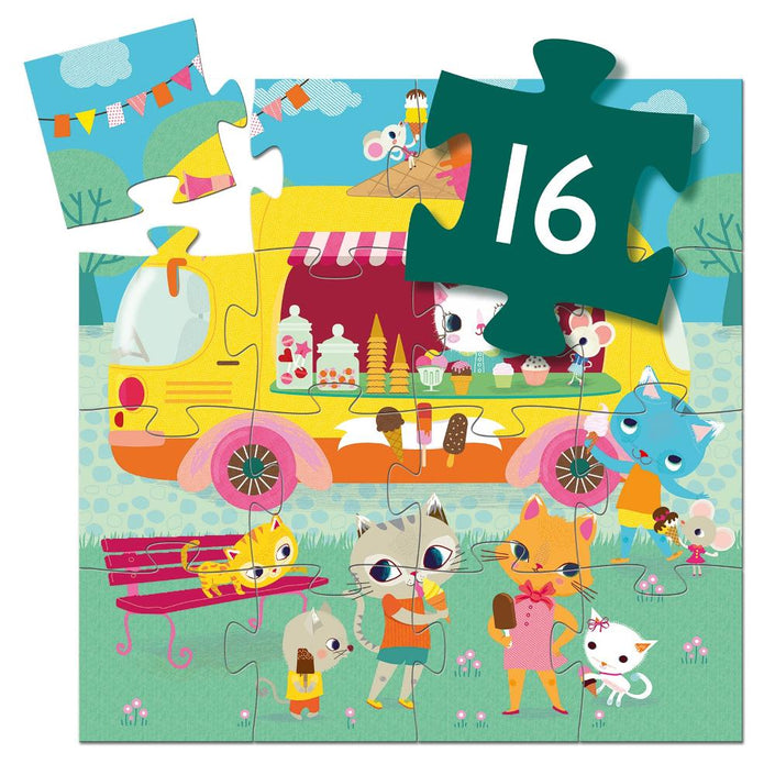DJECO puzzel ice cream truck 2 jr / 16 stks