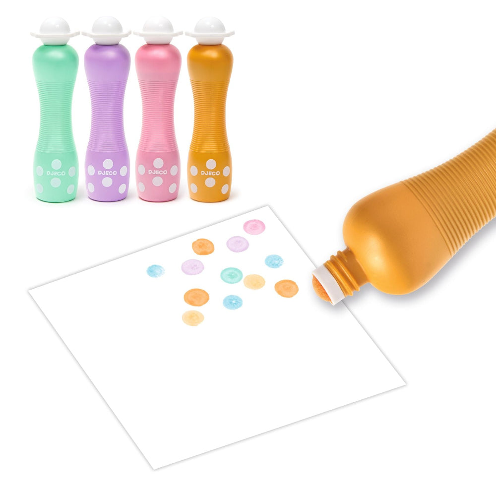 DJECO stempel verf pearly 4 stks 3jr+ 3070900090583