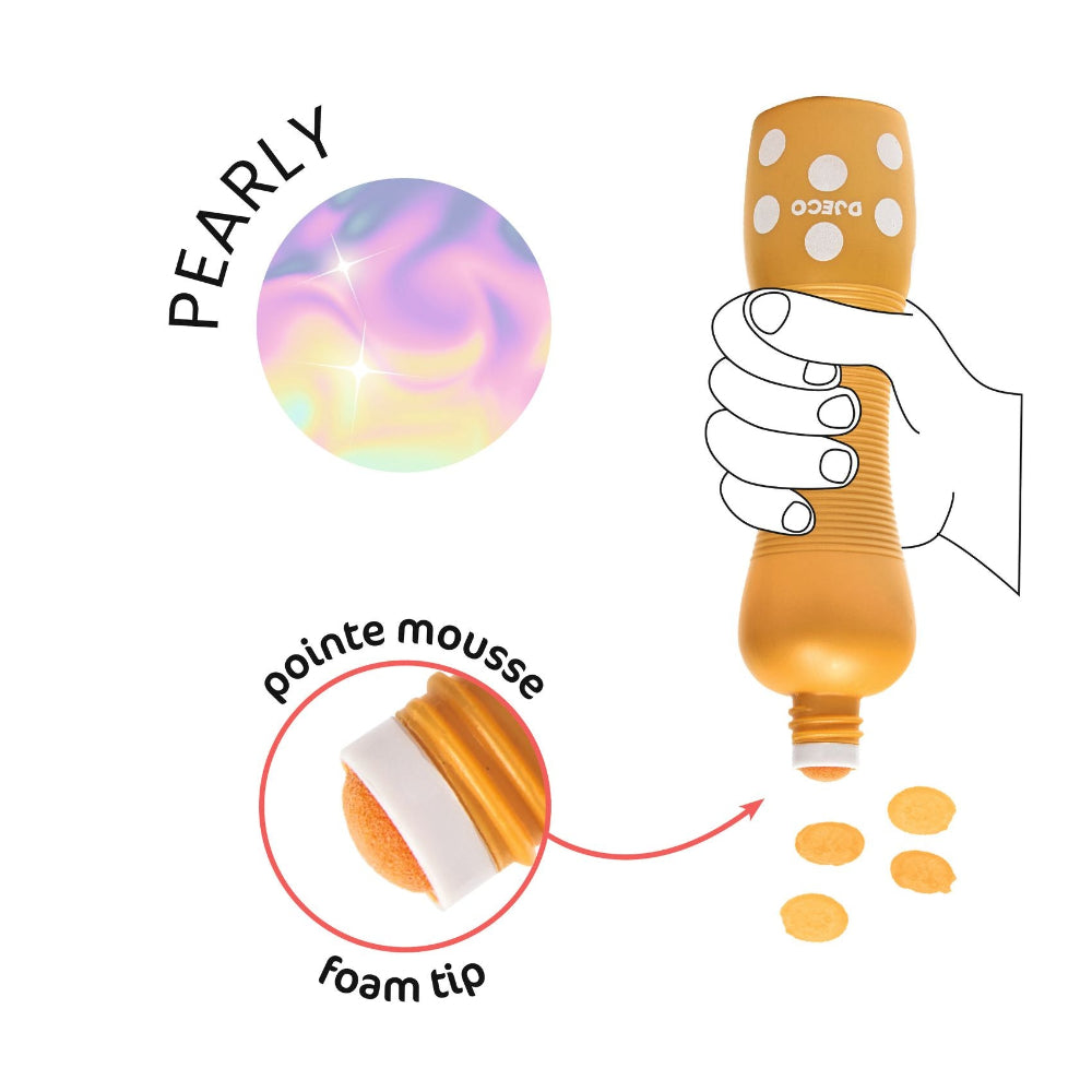 DJECO stempel verf pearly 4 stks 3jr+ DJ09058