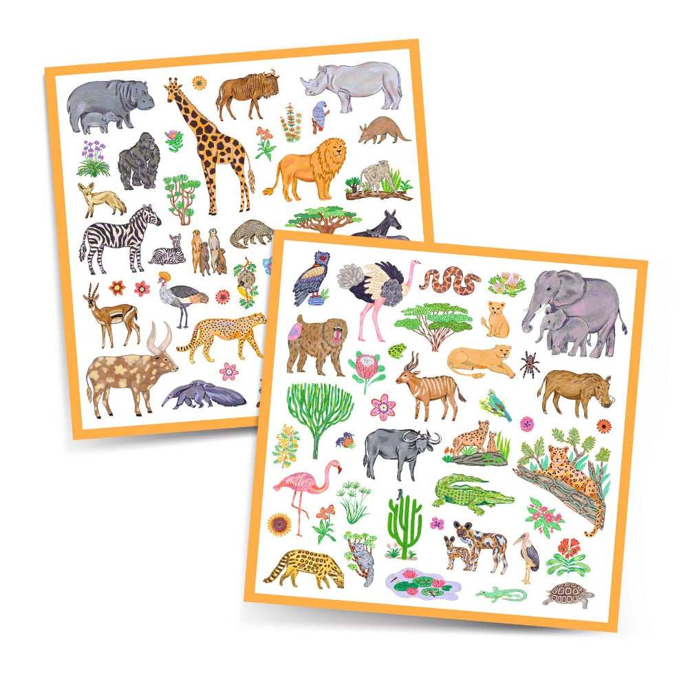 DJECO stickers Afrikaanse dieren 4 jr+2