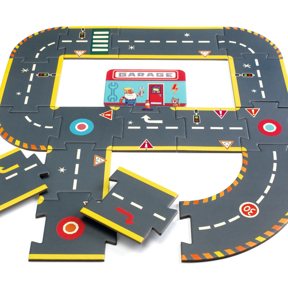 DJECO vloerpuzzel autoweg Crazy Motors 3 jr+ kopen