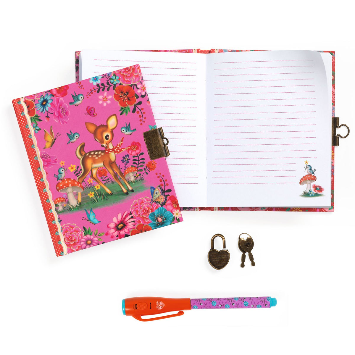 DJECO dagboek slot en magische pen Fiona small
