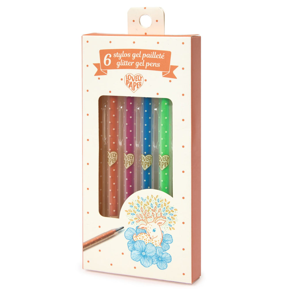 DJECO glitter gelpennen 6 kleuren kopen