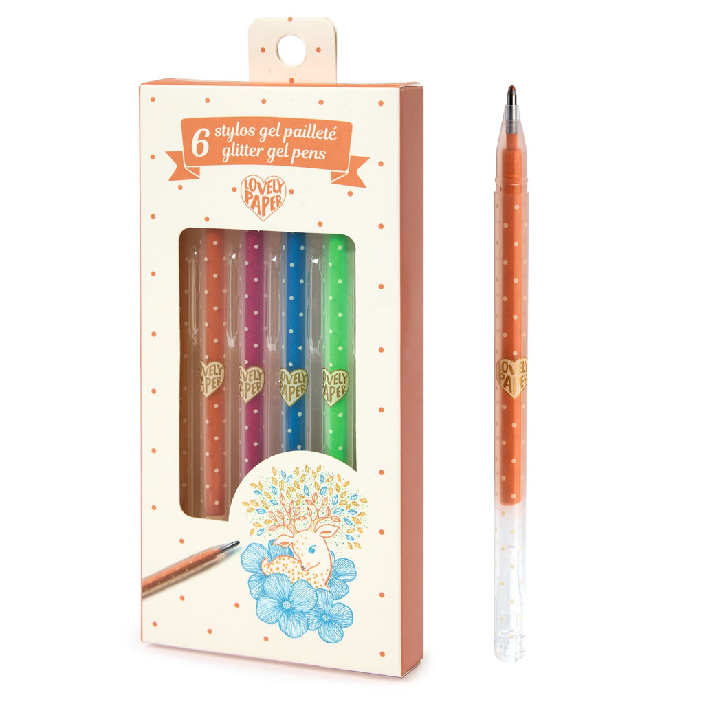 DJECO glitter gelpennen 6 kleuren