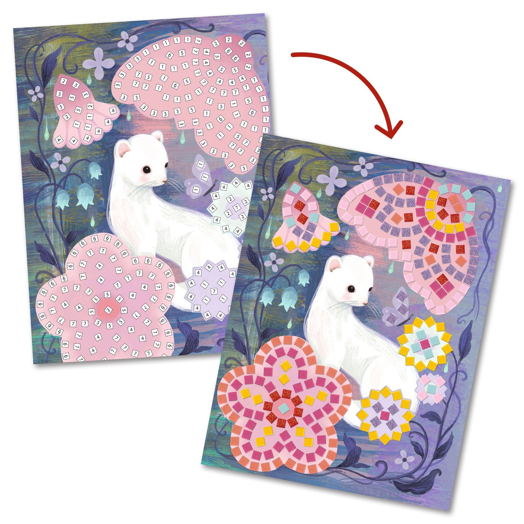 DJECO glitter mozaiek woodland 4 jr+