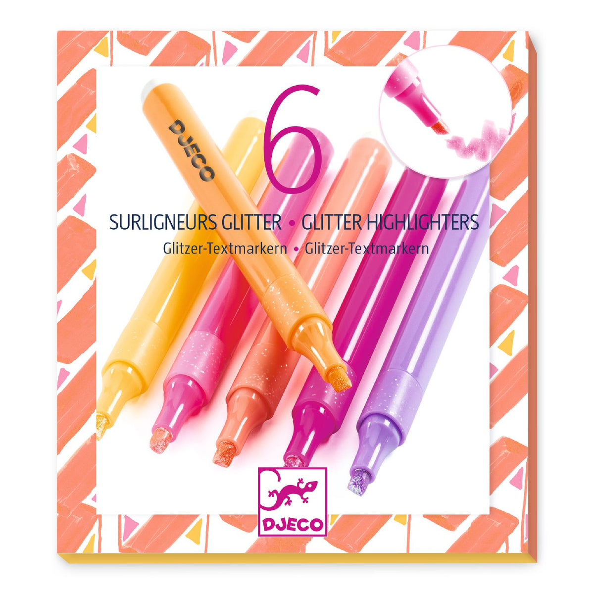DJECO glitterstiften Grapefruit 6 jr+