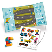 DJECO herbruikbare stickers cars 18 mnd+