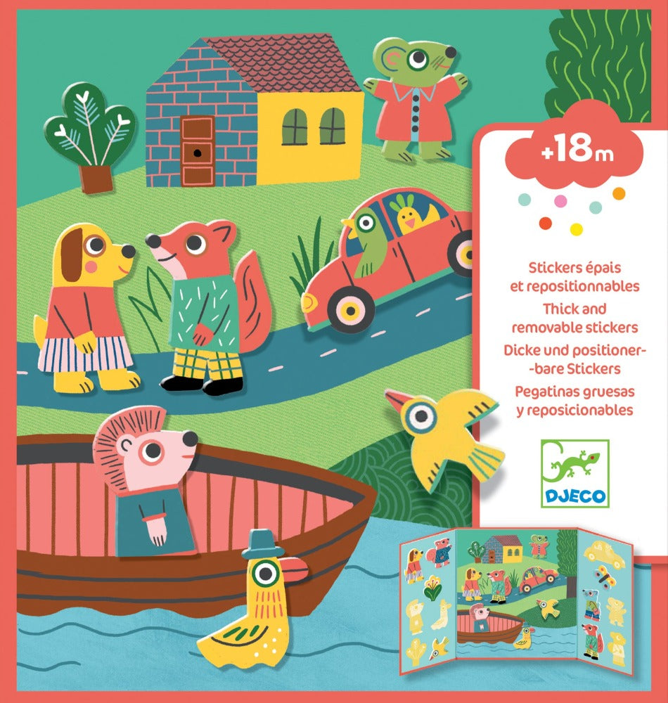 DJECO herbruikbare stickers dieren 18 mnd+