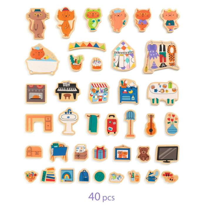 DJECO houten magneten InZeHouse 3 jr+