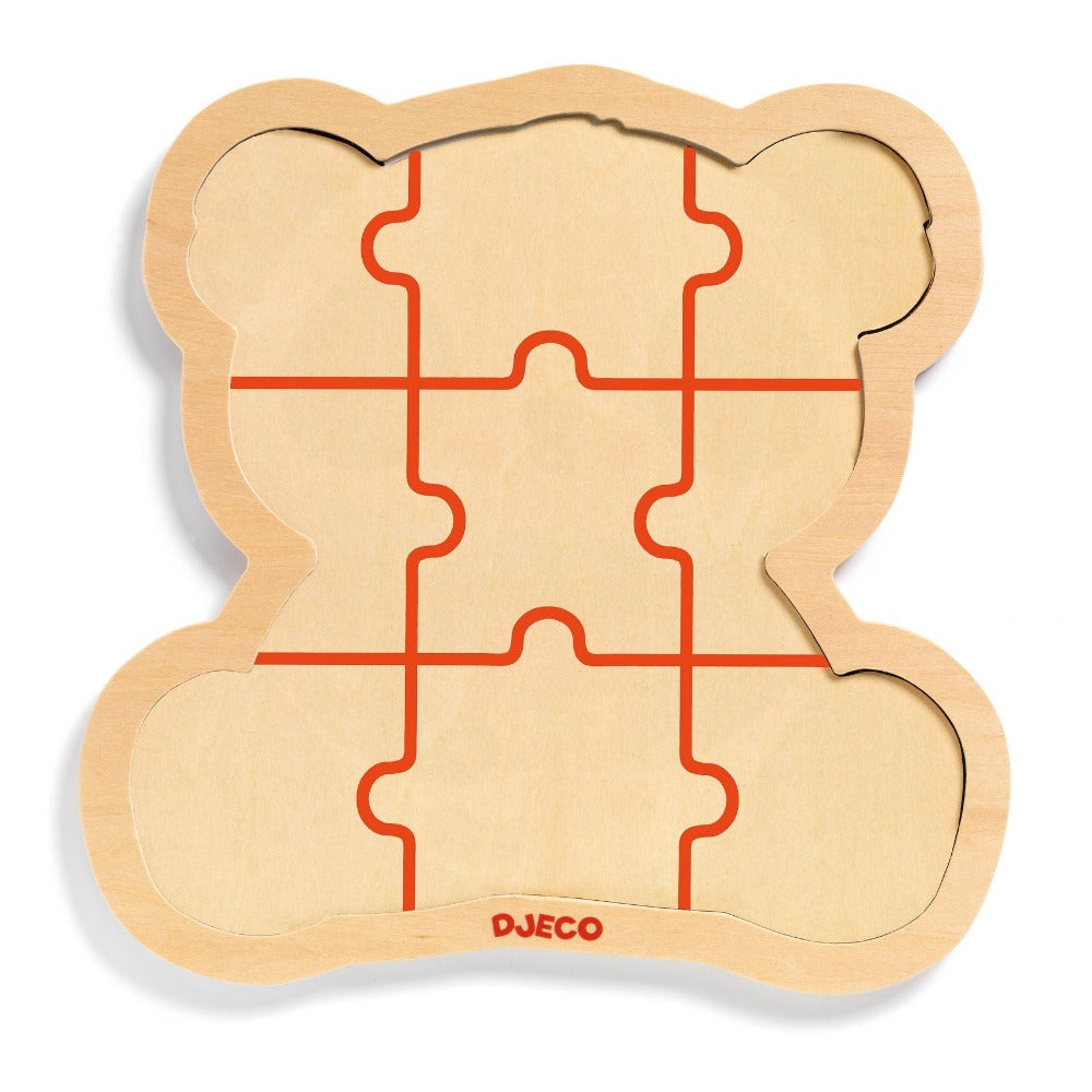 DJECO houten puzzel Panda 2 jr+ / 9 stks DJ01821