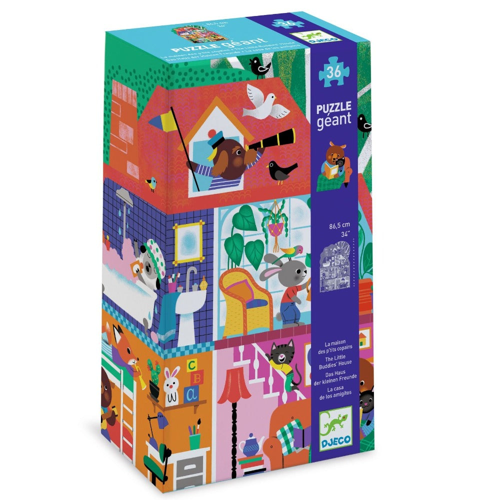 DJECO jumbo puzzel Huis van de vriendjes 3 jr+ / 36 stks kopen