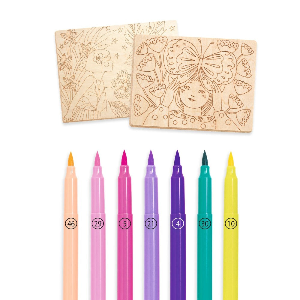 DJECO kleuren op hout Sweet girls 6 jr+