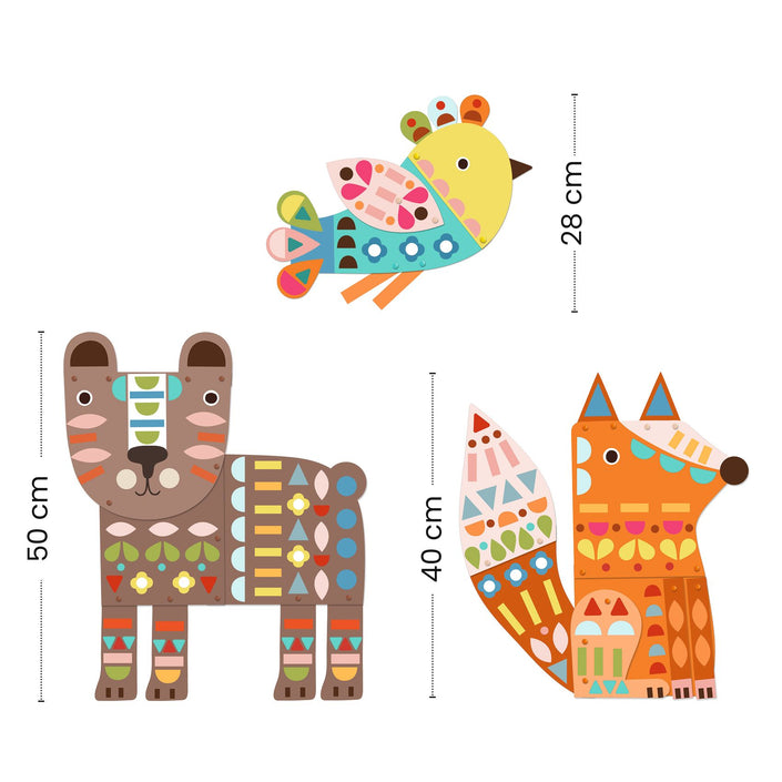 DJECO knutselen met papier giant animals 3-6 jr