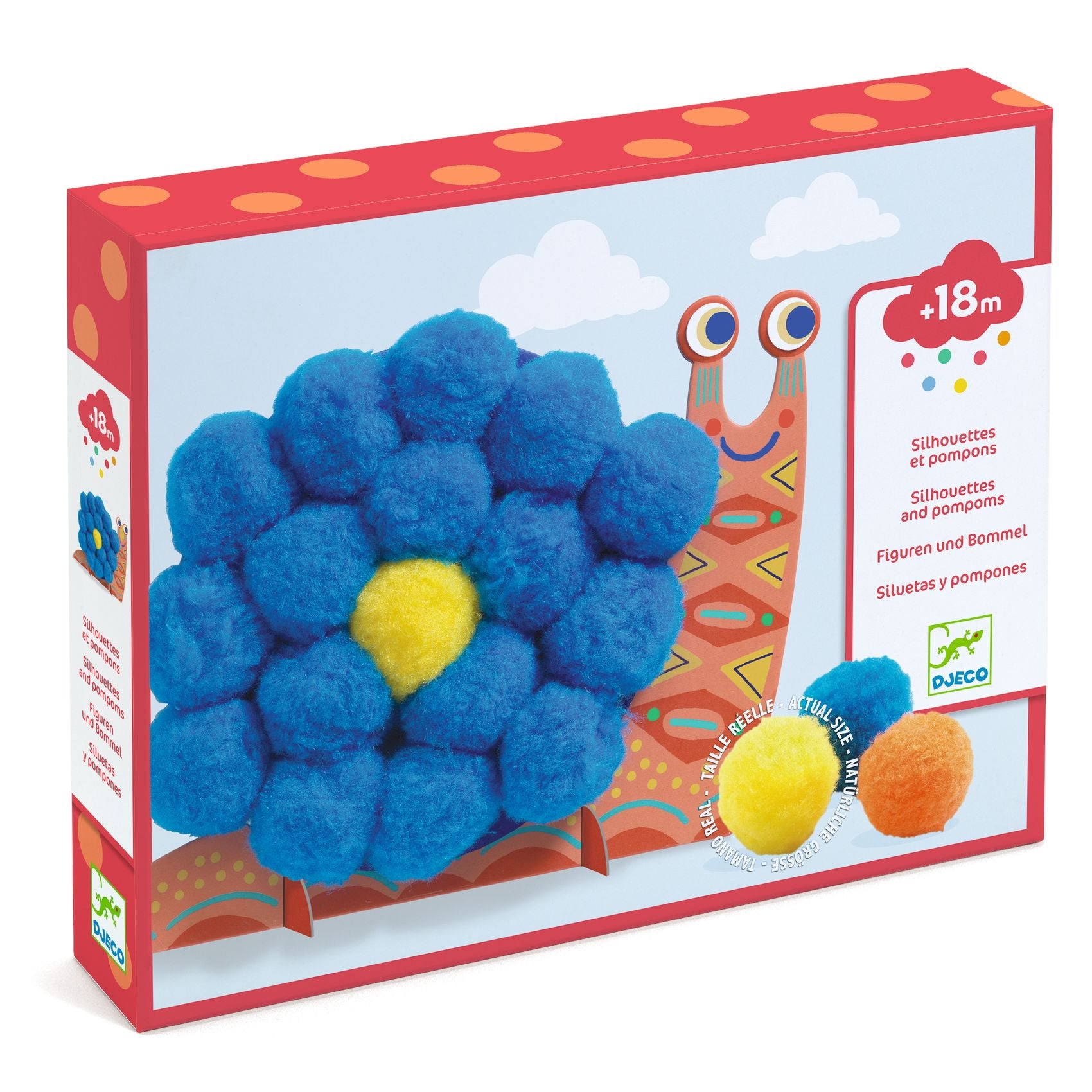 DJECO knutselen met pompoms dieren 18 mnd+ DJ09871