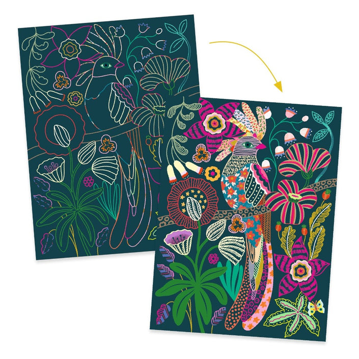 DJECO krasfolie kaarten Rococo 7 jr+