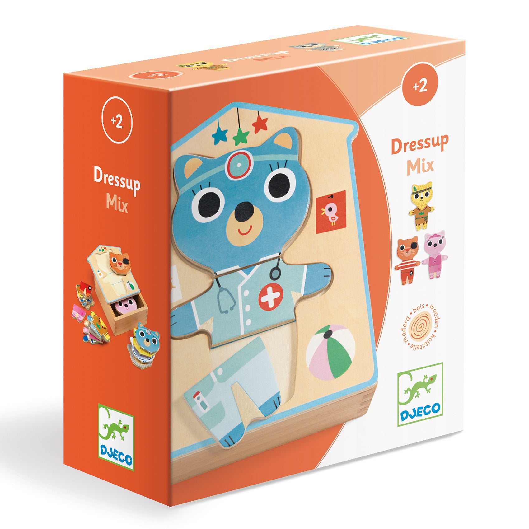 DJECO puzzel Dress up 2 jr + / 18 stks