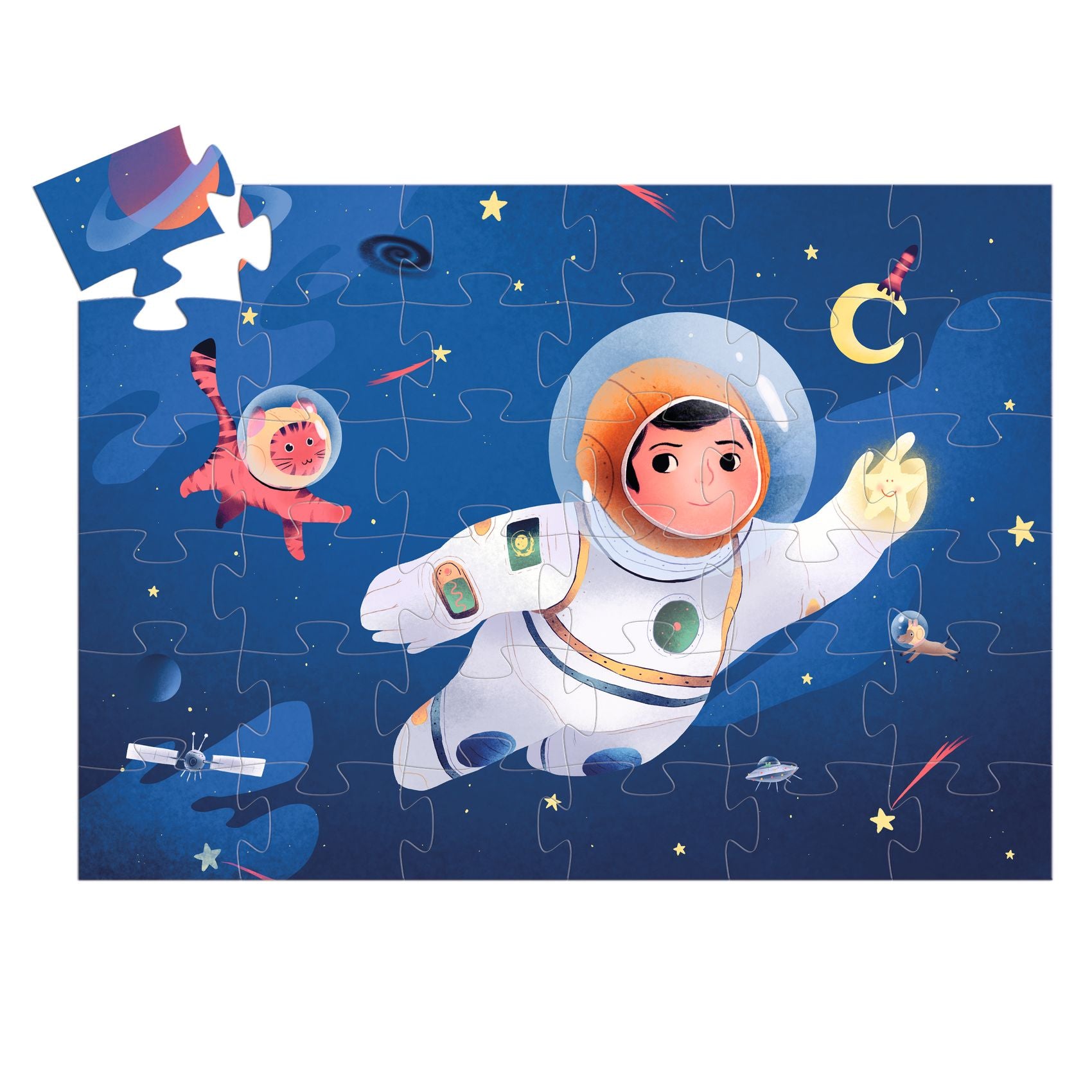 DJECO puzzel astronaut op de maan 4 jr / 36 stks