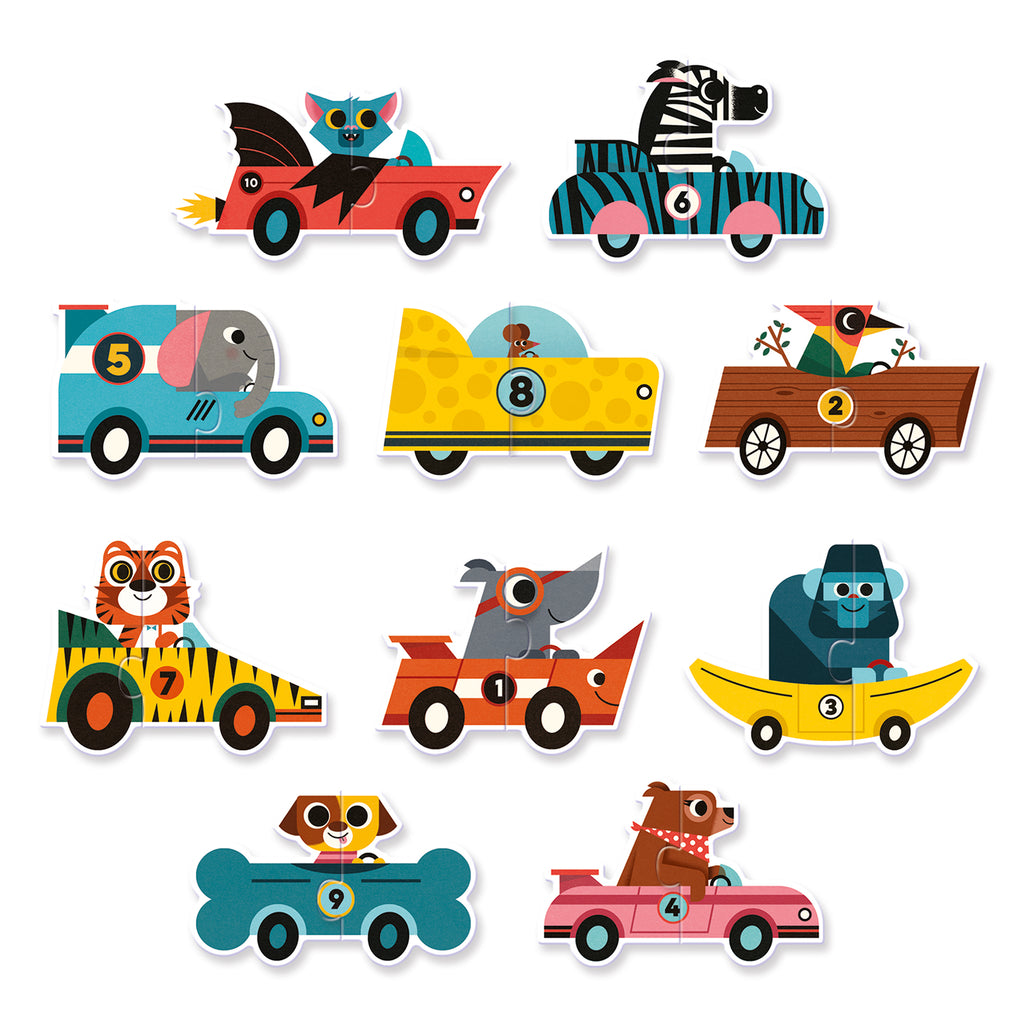 DJECO puzzel duo racing cars 2 jr+ kopen