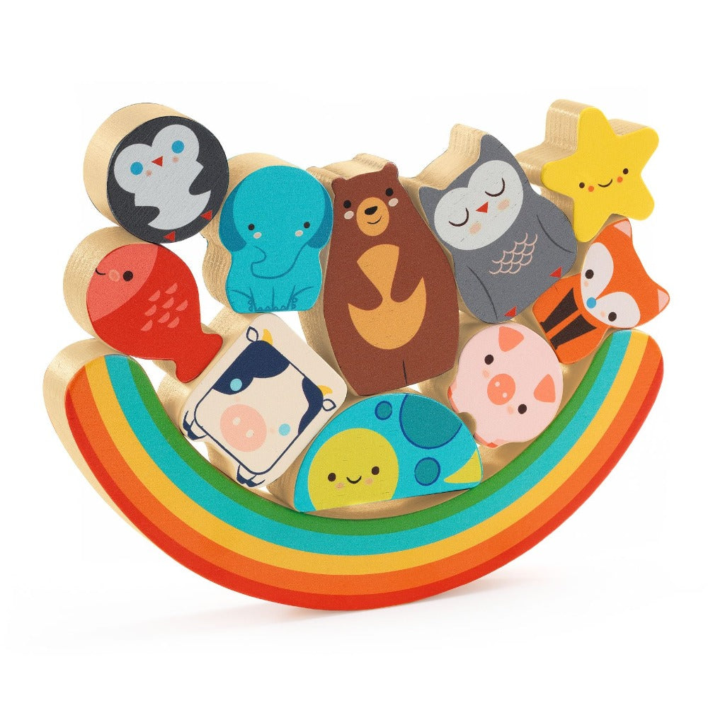 DJECO puzzel en balanceerspel Rainbow 18 mnd+