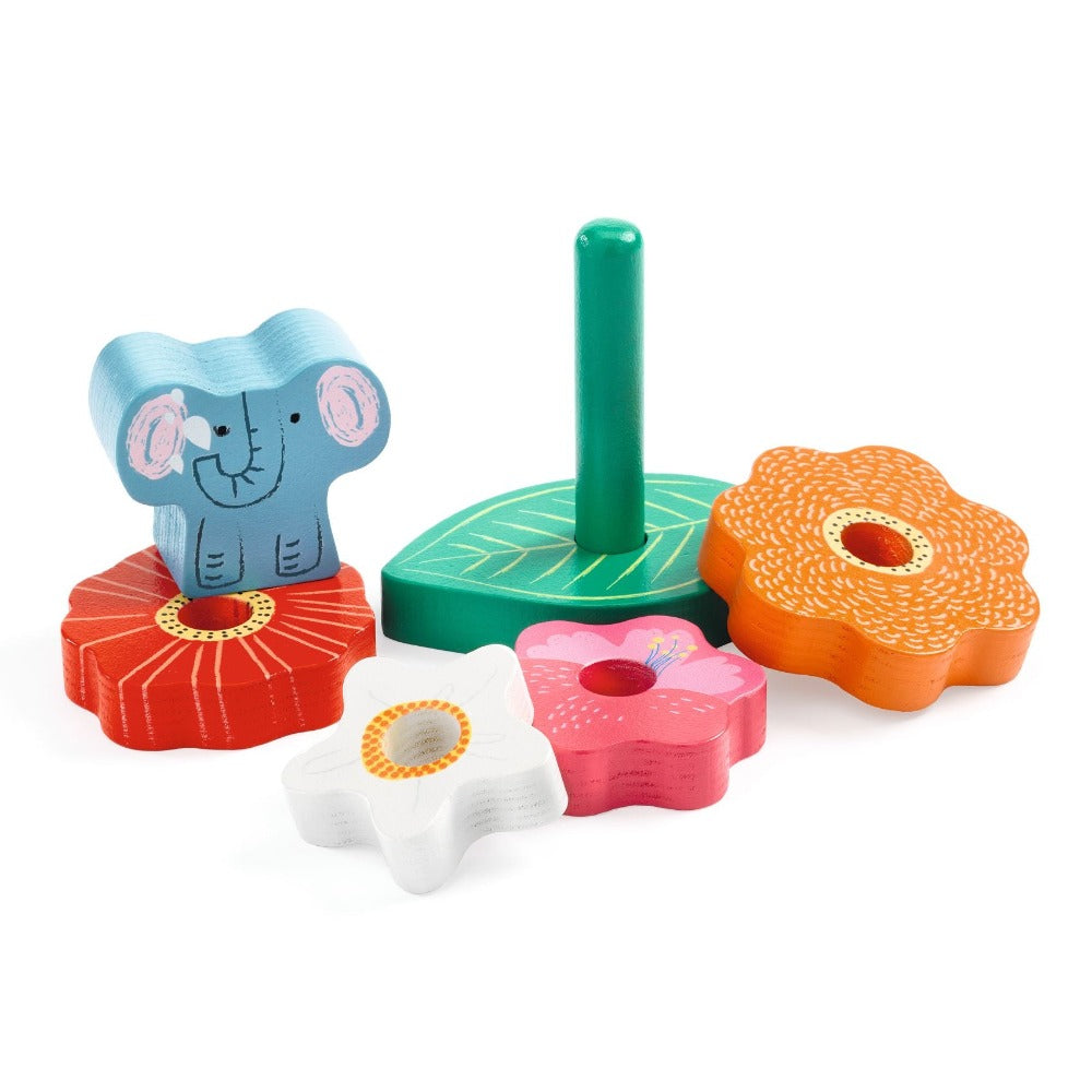 DJECO puzzel en stapeltoren Happy 18 mnd+