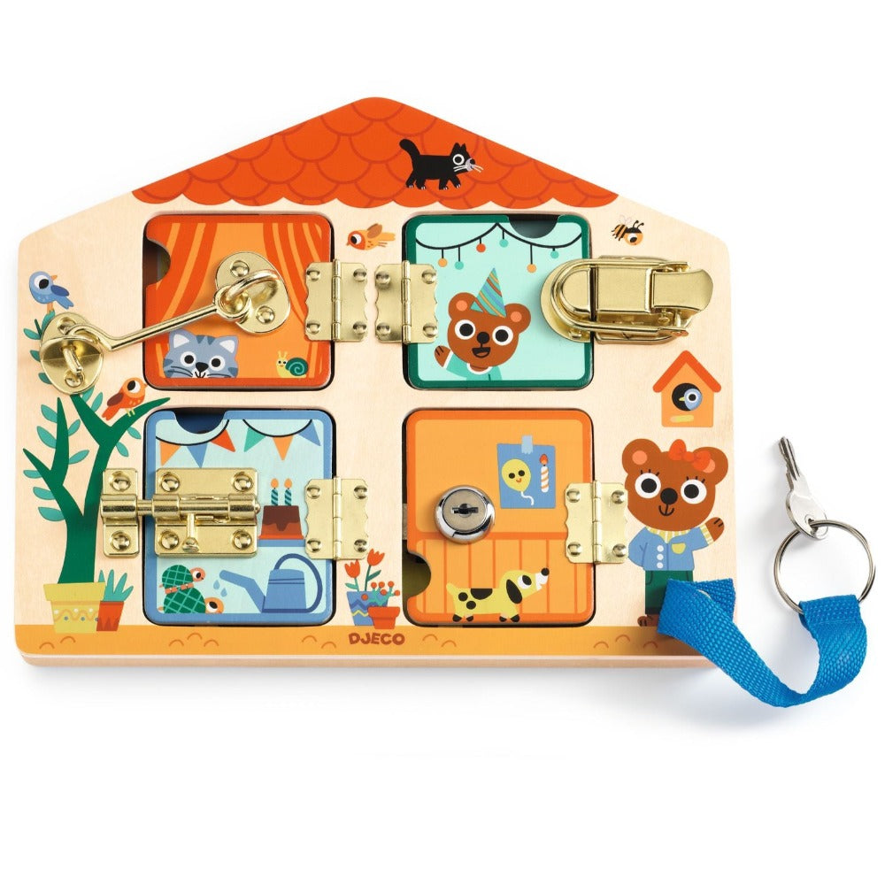 DJECO slotjes leren Cabanalock 3 jr+ 3070900016590