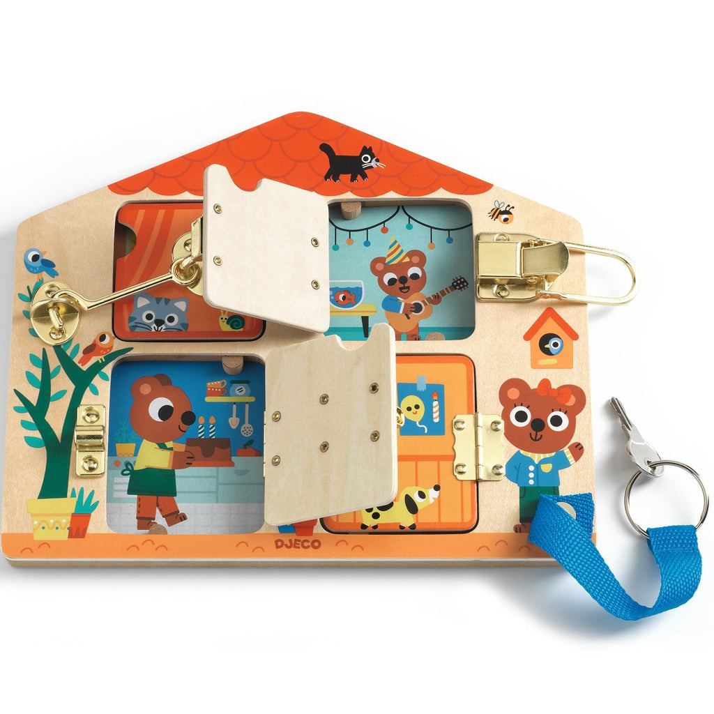DJECO slotjes leren Cabanalock 3 jr+
