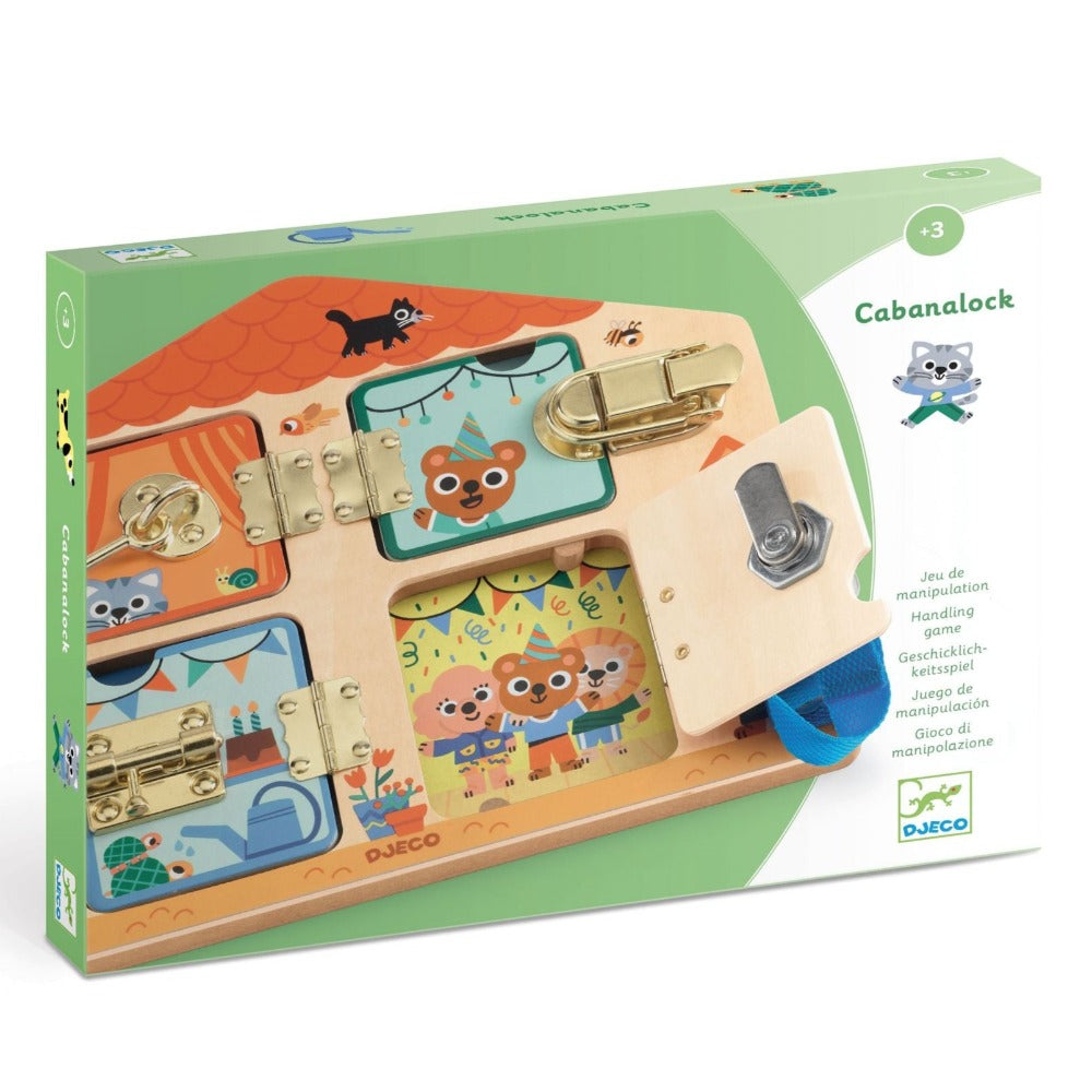 DJECO slotjes leren Cabanalock 3 jr+