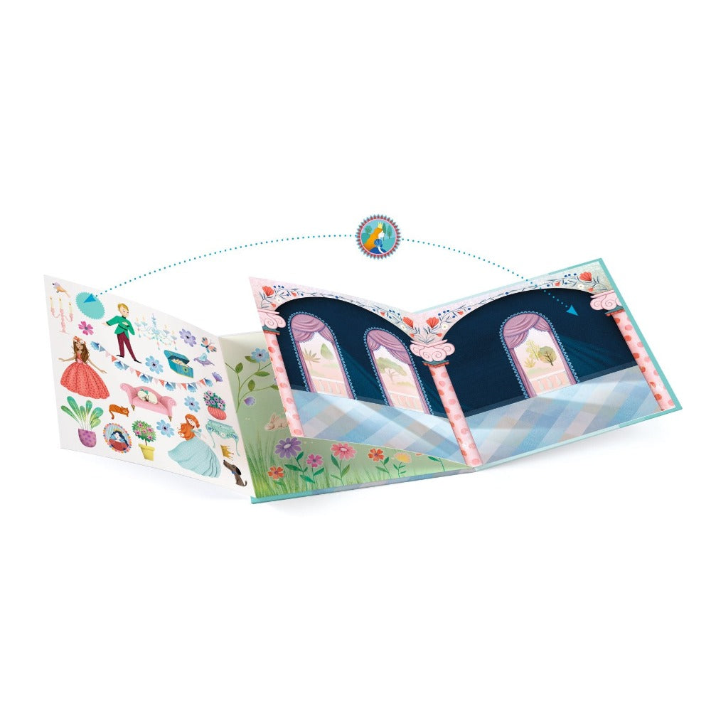 DJECO sticker story Leven in het kasteel 4 jr+ stevig papier