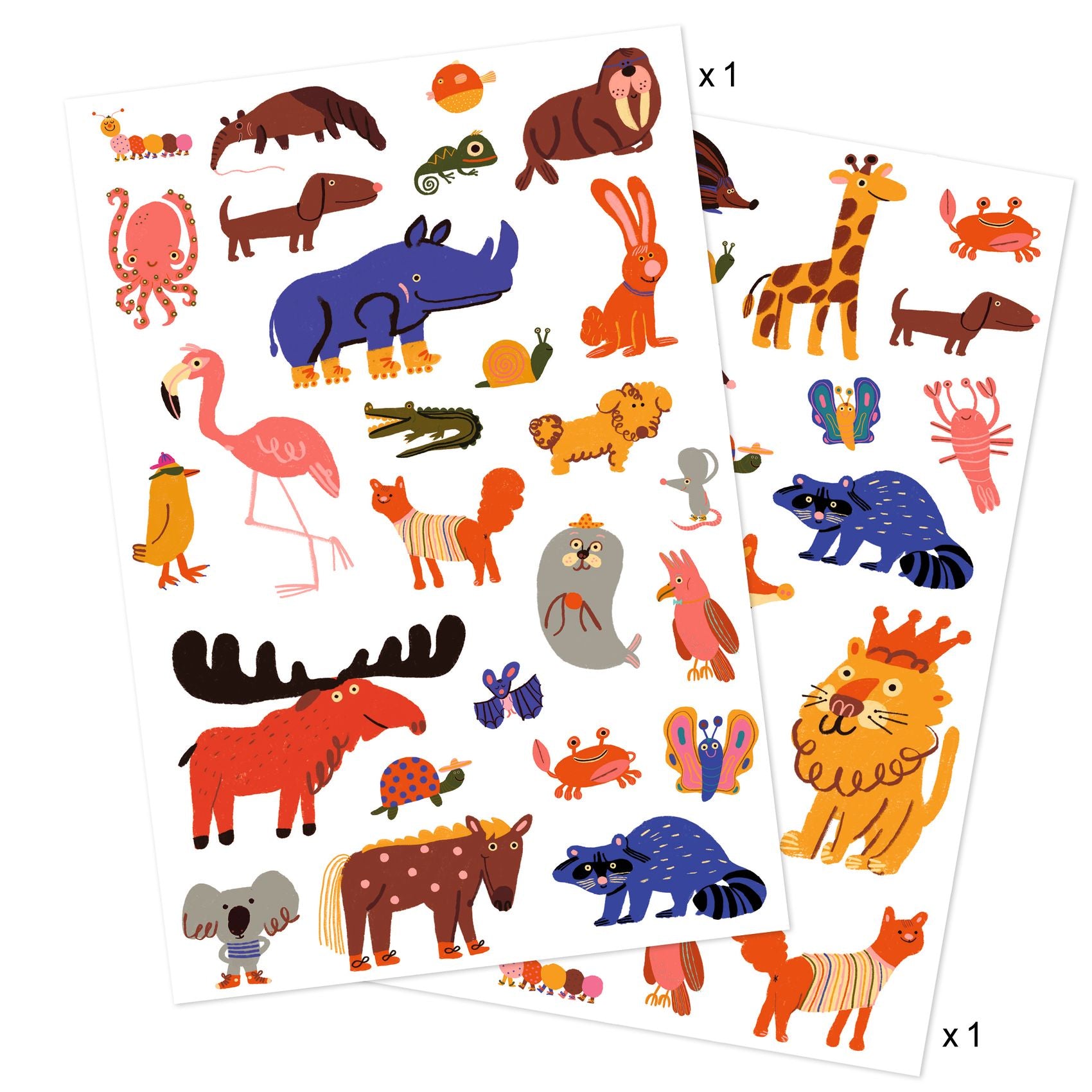 DJECO tattoo's Funny Animals
