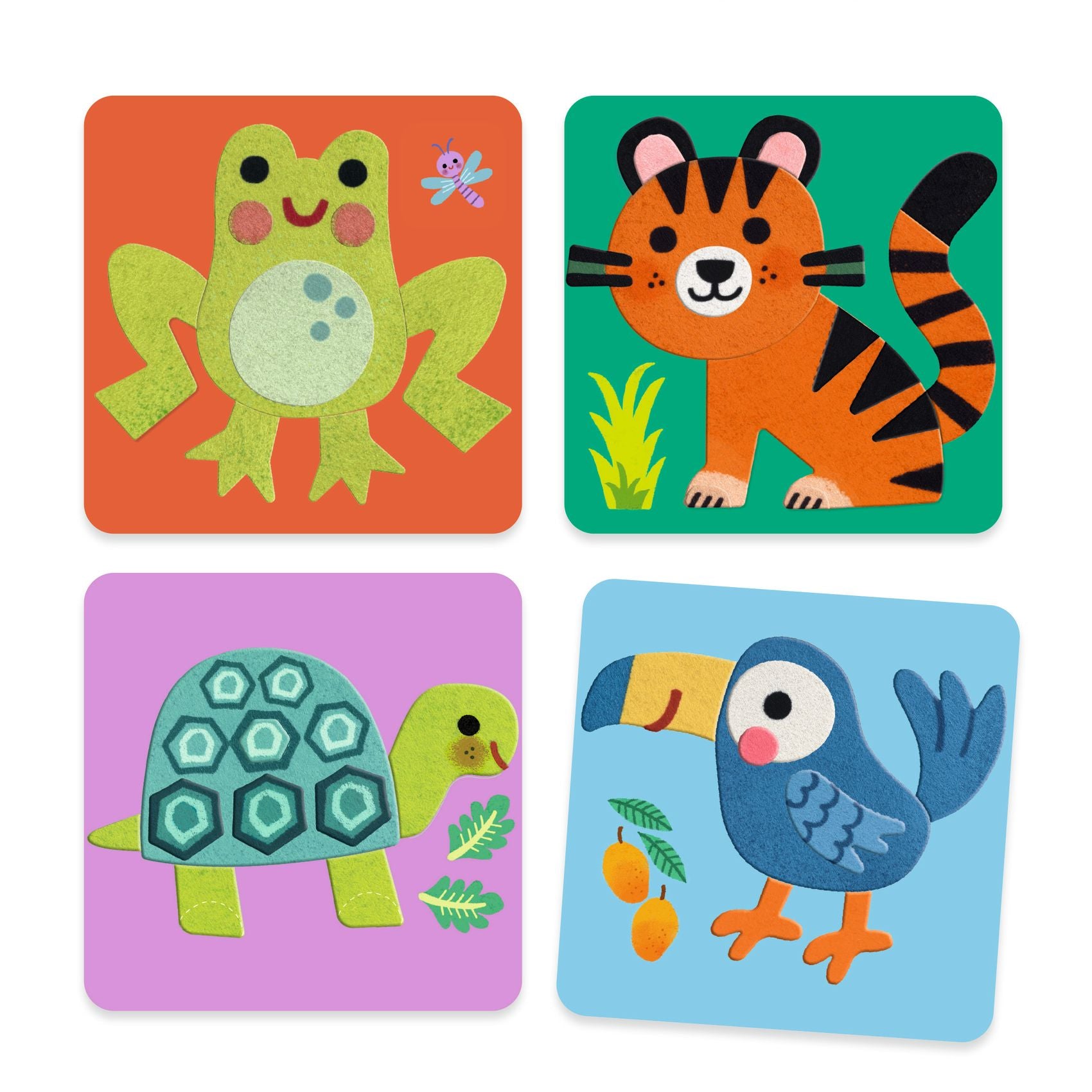 DJECO vilt collage's soft animals  18 mnd+