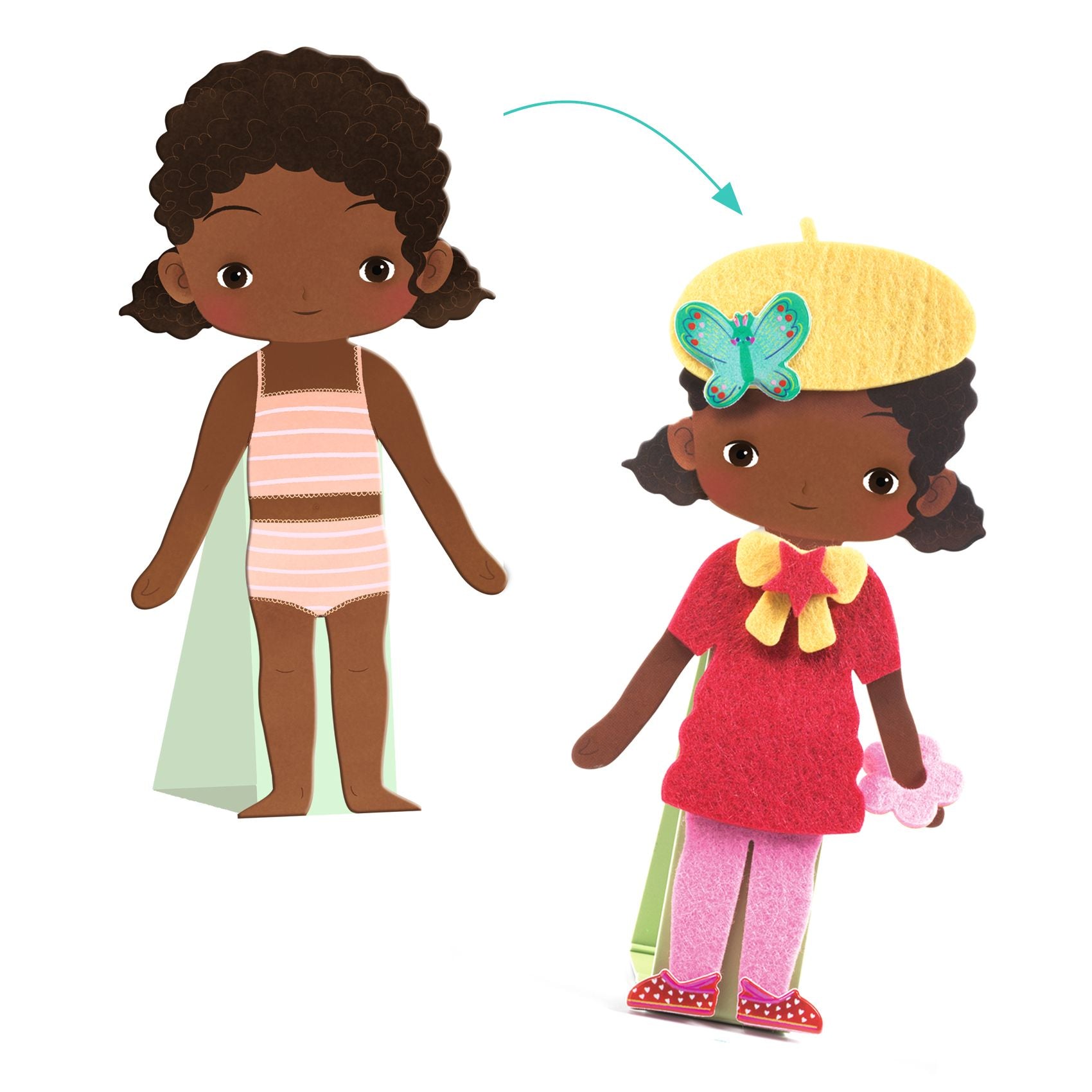 DJECO vilt dress up poppetjes 3 jr+