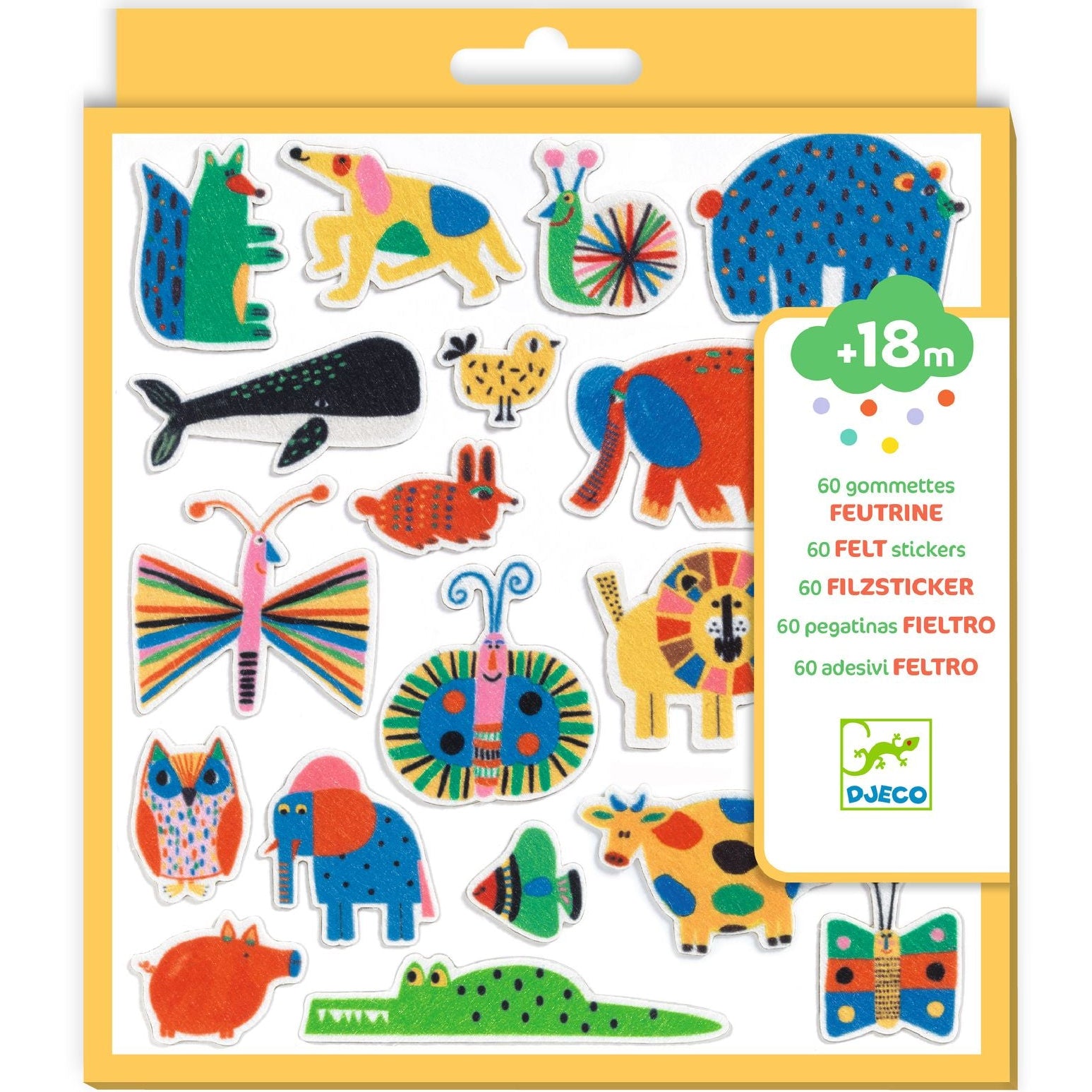 DJECO vilt stickers overal dieren DJ00950 
3070900009509