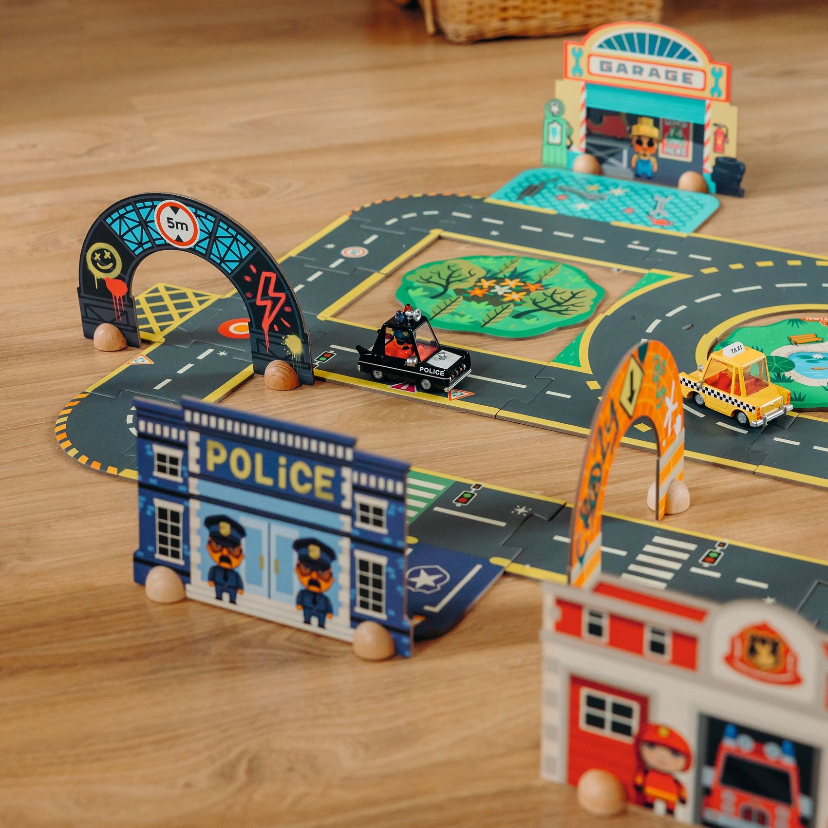 DJECO vloerpuzzel stad Crazy Motors 3 jr+