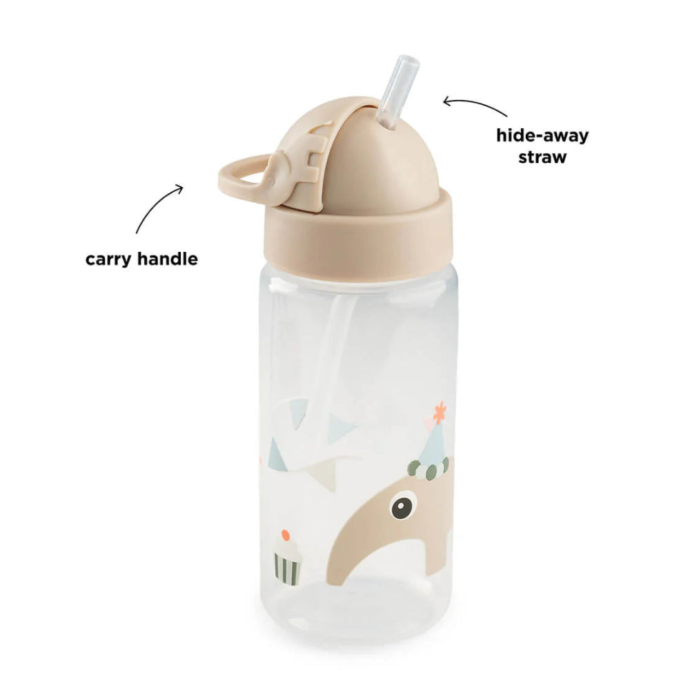 Done by Deer drinkfles met rietje celebration sand 350 ml 5712643061403