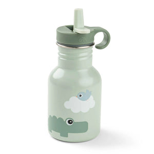Done by Deer metalen fles met rietje playground green 350 ml 5712643061267 a