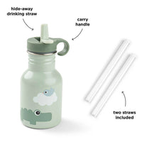 Done by Deer metalen fles met rietje playground green 350 ml 5712643061267 c