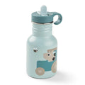 Done by Deer metalen fles met rietje tiny farm blue 350 ml 5712643061229 a
