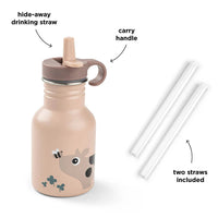 Done by Deer metalen fles met rietje tiny farm powder 350 ml 5712643061182 c