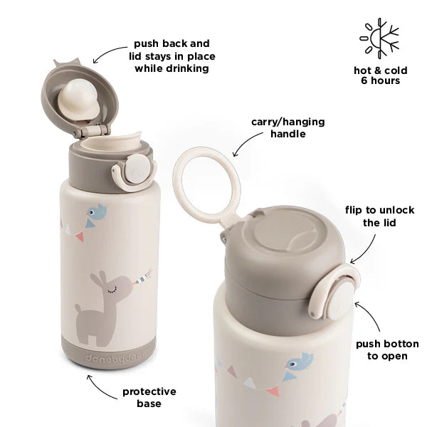 Done by Deer thermosfles celebration sand 340 ml 1051749