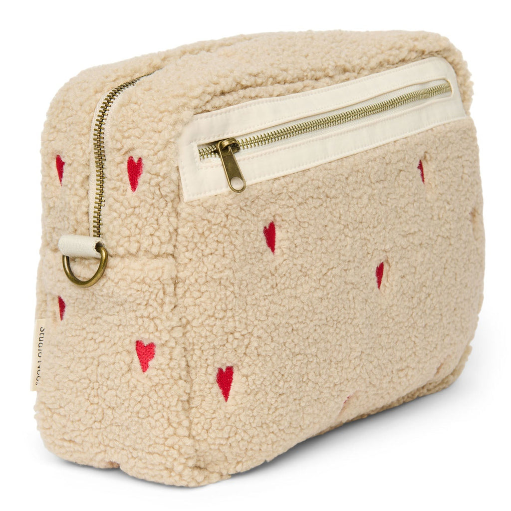 Studio Noos kinderwagen organizer teddy ecru hearts 6153326665683