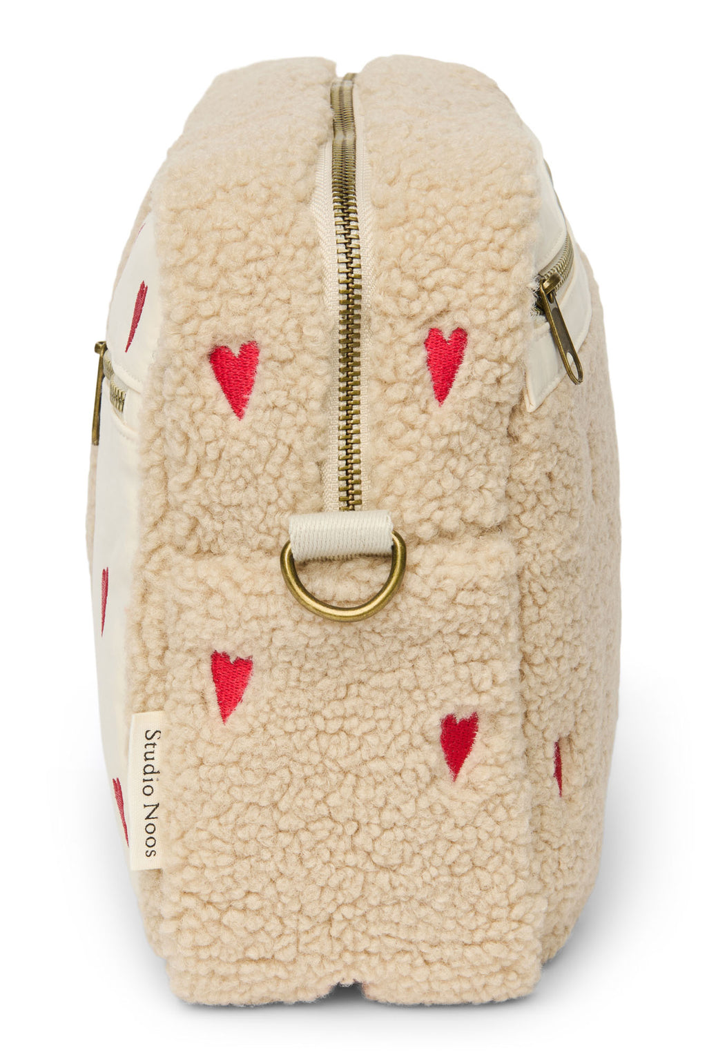 Studio Noos kinderwagen organizer teddy ecru hearts 6153326665683