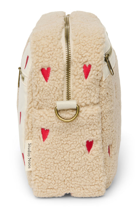 Studio Noos kinderwagen organizer teddy ecru hearts