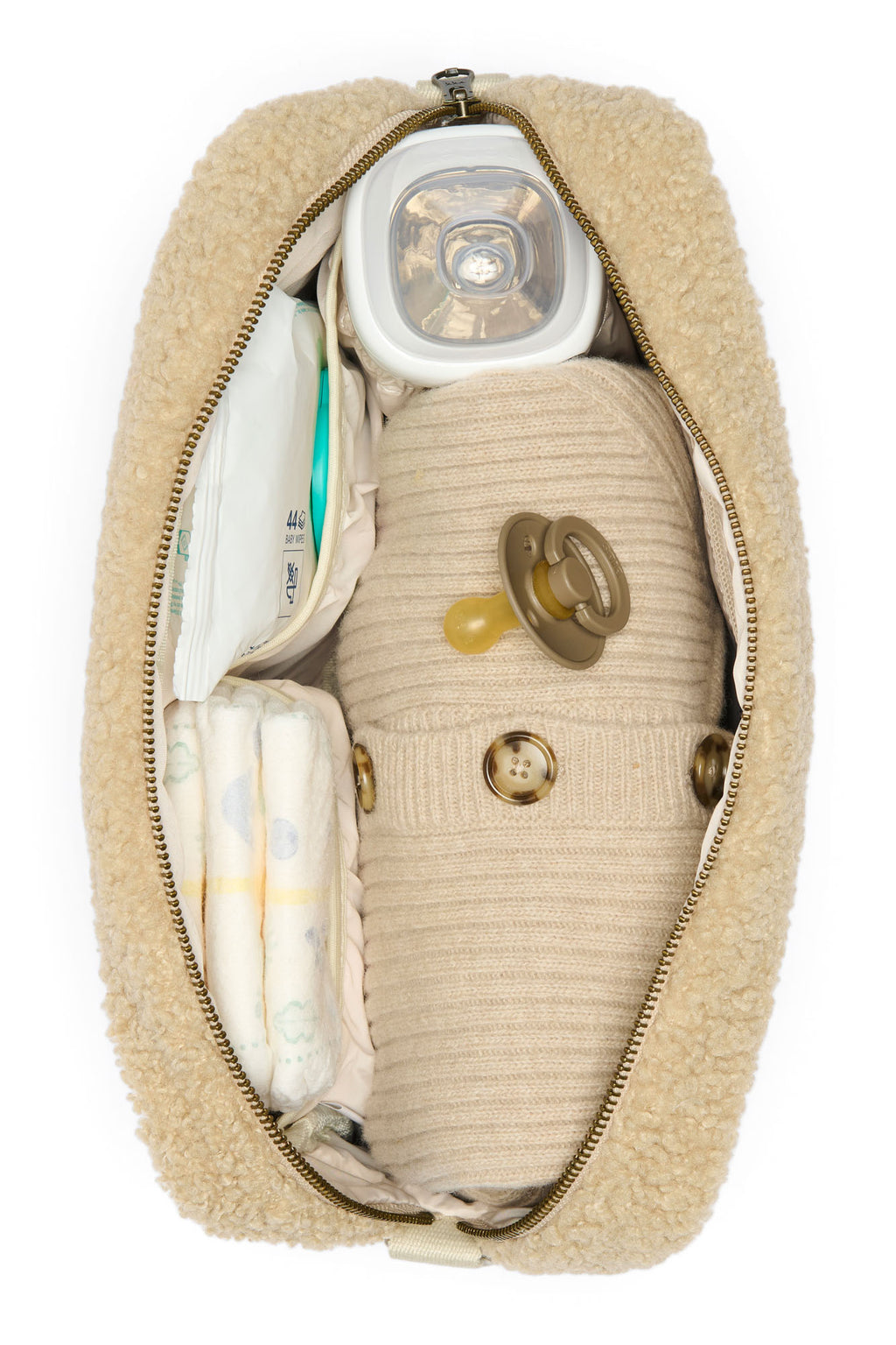 Studio Noos kinderwagen organizer teddy ecru
