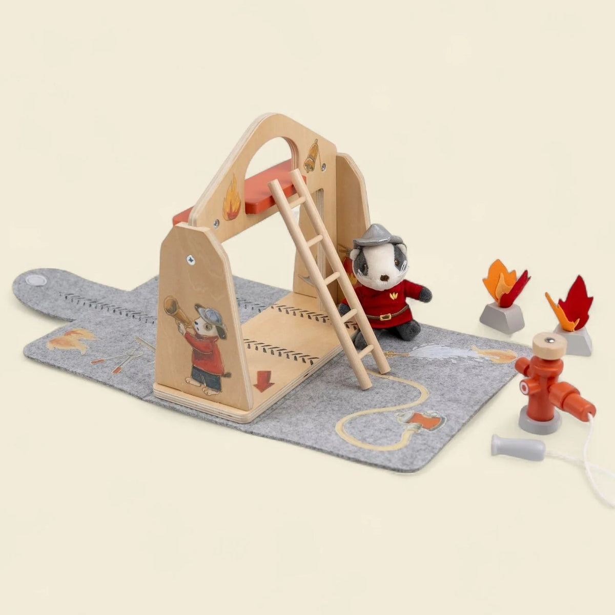Egmont Toys vilten huisje brandweerkazerne met miniatuurvriendje 18 mnd+