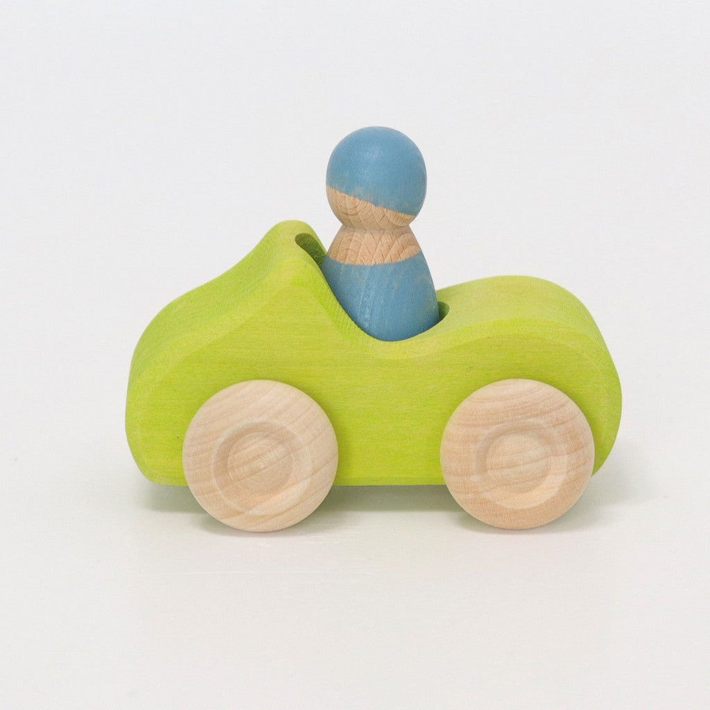 GRIMMS auto groen  + regenboogvriend 1 jr+