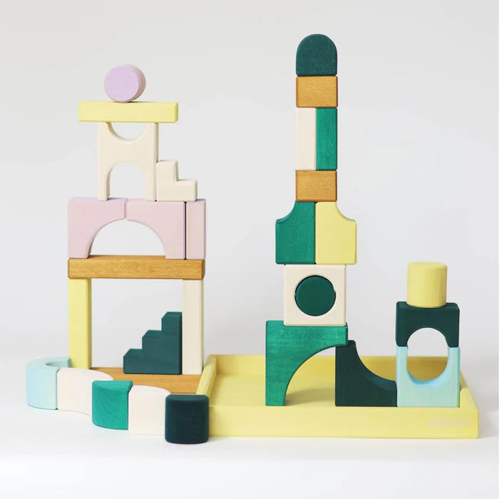 GRIMMS houten blokkenset Movement 1 jr+ lindehout
