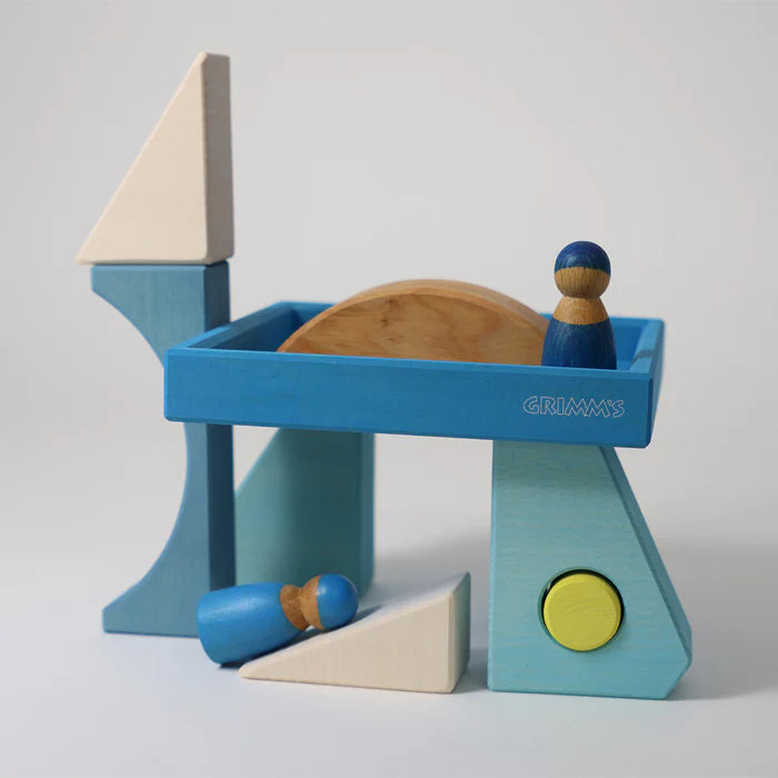 GRIMMS houten bouwset blauw 1jr 4048565436854 d