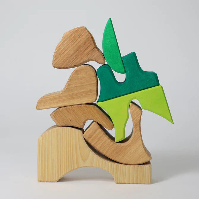GRIMMS houten bouwset groen eekhoorn 1 jr+